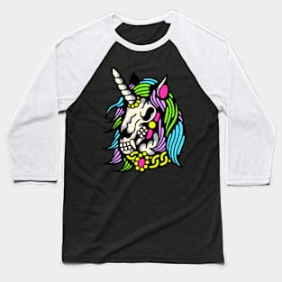 Skeleton horse rainbow Baseball T-Shirt